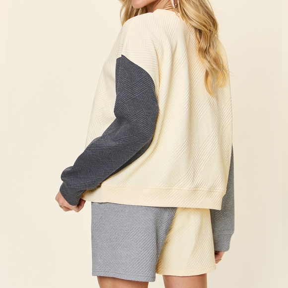 Style Shift Contrast Shorts Set - Cloud - Picture 5 of 5